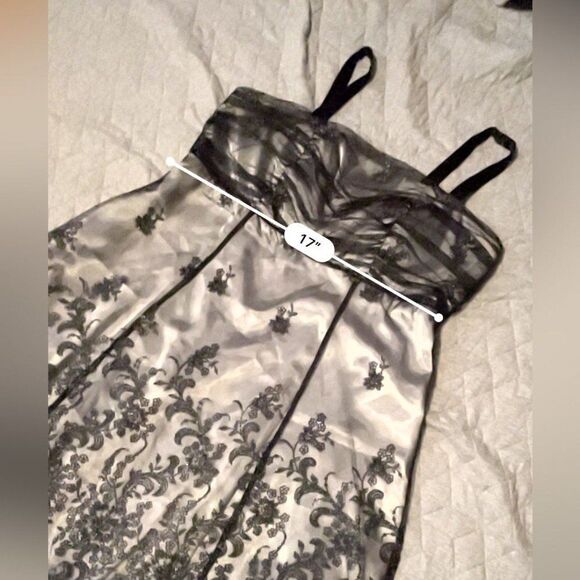 Kathy Robert’s black and silver tulle formal dress 16w porm wedding sleeveless - Picture 12 of 12